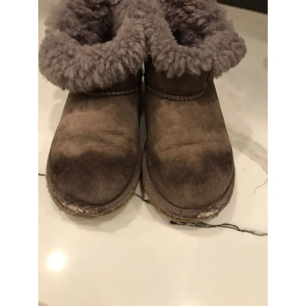 Members Mark sheepskin Fur wool suede leather boots toddlers 12 girls